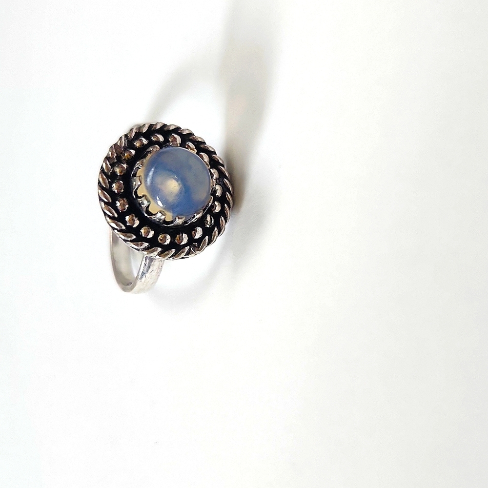 Opalite Sterling Silver Plated Ring - image 2